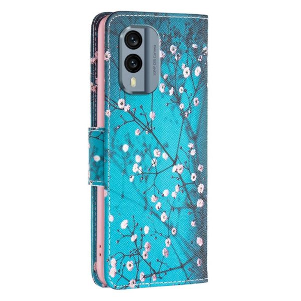 Nokia X30 Læder Cover m. Pung & Print - Træ med Blomster Online Hot Sale