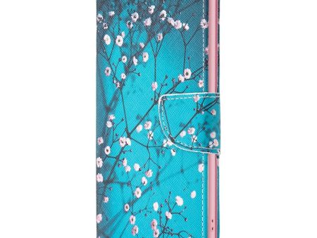 Nokia X30 Læder Cover m. Pung & Print - Træ med Blomster Online Hot Sale