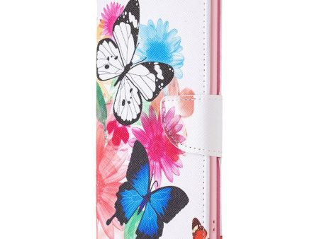 Nokia X30 Læder Cover m. Pung & Print - Sommerfugle & Blomster Supply