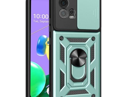 Motorola Moto G72 Håndværker Cover m. Magnetisk Kickstand & Cam Slider - Grøn For Cheap