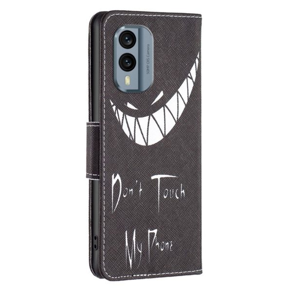 Nokia X30 Læder Cover m. Pung & Print -  Don t Touch My Phone  Online