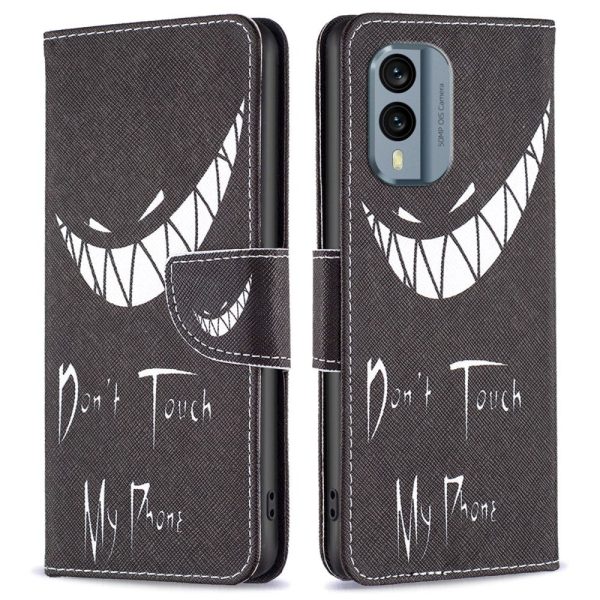 Nokia X30 Læder Cover m. Pung & Print -  Don t Touch My Phone  Online