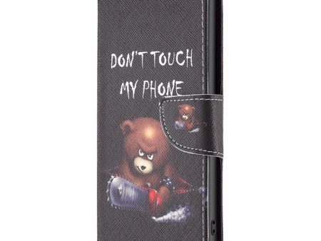 Nokia C22 Læder Cover m. Pung & Print -  Don t Touch My Phone  Bjørn Online Hot Sale