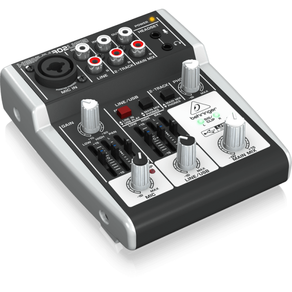 Behringer XENYX 302USB Premium 5-Input Mixer with USB Audio Interface For Sale