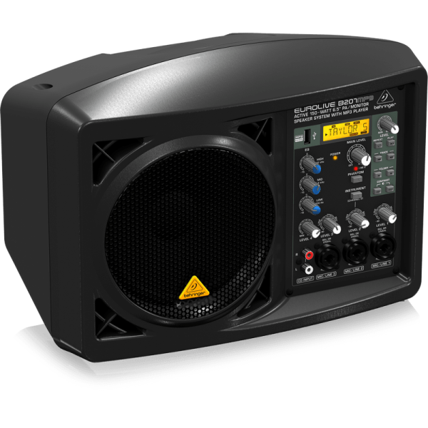 Behringer EUROLIVE B207MP3 Active 150-Watt 6.5  PA Monitor Speaker System with MP3 Player Fashion