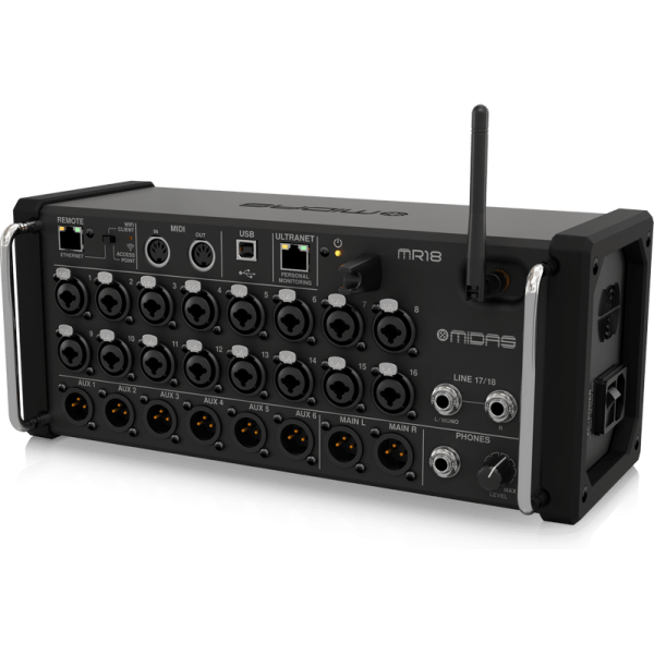 Midas MR18 18-Input Digital Mixer for iPad Android Tablets Online now