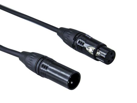 3-Pin Male to Female XLR 110ohm DMX Lighting Cable - 0.75 to 20 Metre on Sale