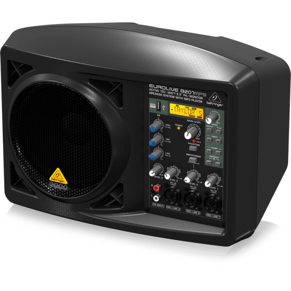 Behringer EUROLIVE B207MP3 Active 150-Watt 6.5  PA Monitor Speaker System with MP3 Player Fashion