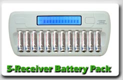 5 -FM Receivers Rechargeable System Pack For Sale