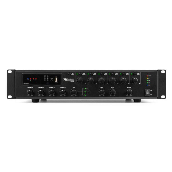 Power Dynamics PMP480 480W 6 Zone Commercial Mixer Amplifier For Discount