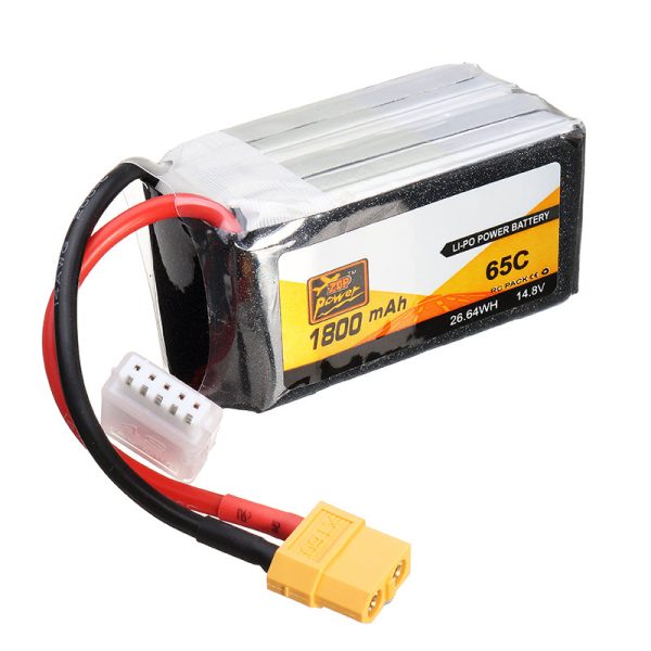 ZOP Power 14.8V 1800mAh 65C 4S Lipo Battery XT60 Plug For RC FPV Racing Drone For Discount