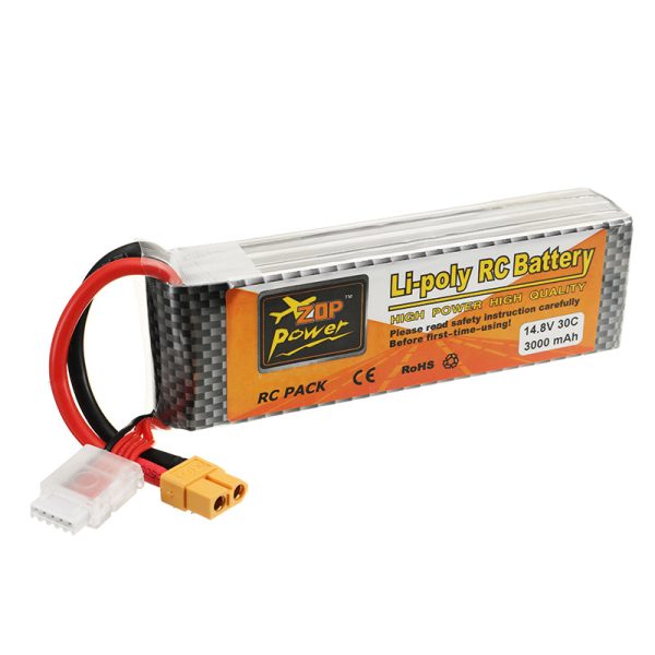 ZOP Power 14.8V 3000mah 30C 4S Lipo Battery XT60 Plug for RC Quadcopter Cheap