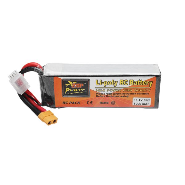 ZOP POWER 11.1V 5200mAh 50C 3S Lipo Battery With XT60 Plug For RC Quadcopter Fashion