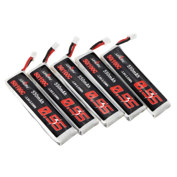 5Pcs URUAV 3.8V 550mAh 50 100C 1S HV 4.35V PH2.0 Lipo Battery for Emax Tinyhawk Kingkong LDARC TINY Tinyhawk S Eachine Trashcan Online Hot Sale