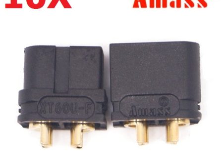 10 Pair Amass XT60U 3.5mm Banana Plug Connector Black Male & Female Fashion