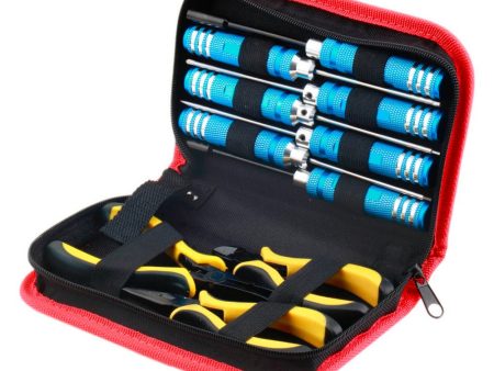 10 in 1 RC Helicopter Screwdriver Pliers Hex Repair Tools Box Set with Bag Fashion