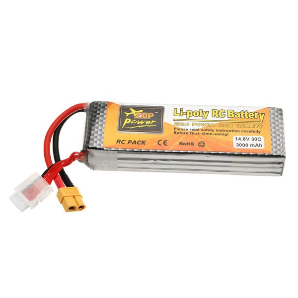 ZOP Power 14.8V 3000mah 30C 4S Lipo Battery XT60 Plug for RC Quadcopter Cheap