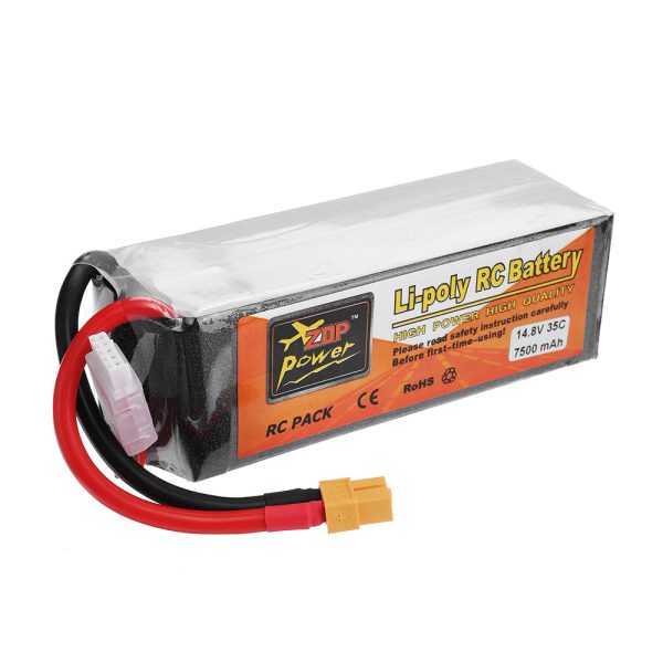 ZOP Power 14.8V 7500mah 35C 4S Lipo Battery XT60 Plug for RC Quadcopter Car Hot on Sale