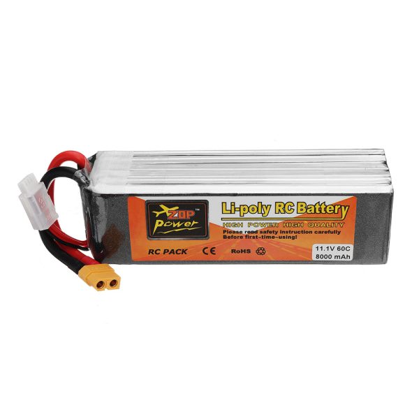 ZOP POWER 11.1V 8000mAh 60C 3S Lipo Battery With XT60 Plug For RC Models Online Sale