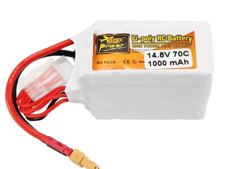 ZOP Power 14.8V 1000mAh 70C 4S Lipo Battery XT30 Plug For RC Drone Online Sale