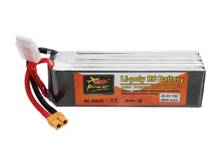 ZOP POWER 22.2V 4000mAh 70C 6S Lipo Battery With XT60 Plug Online Sale