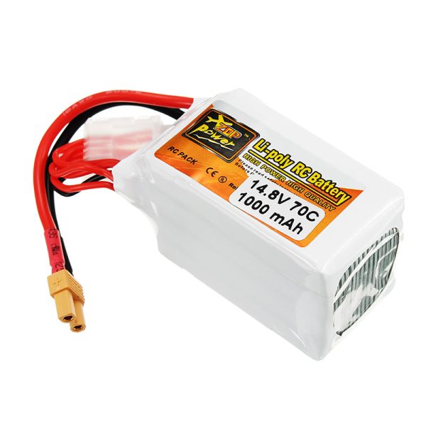 ZOP Power 14.8V 1000mAh 70C 4S Lipo Battery XT30 Plug For RC Drone Online Sale