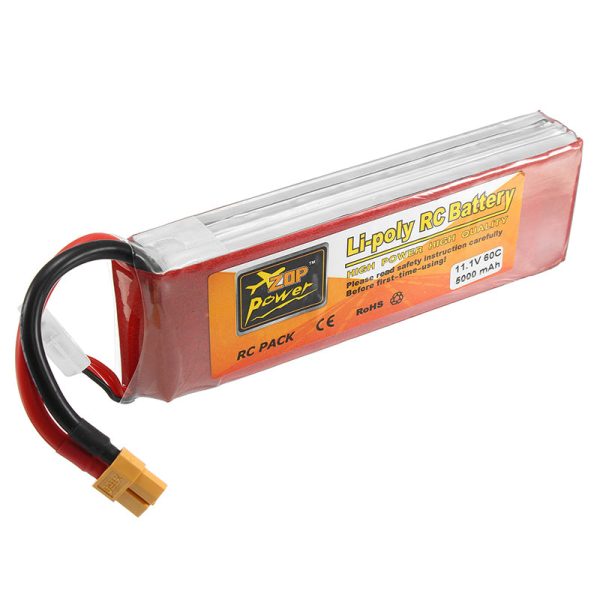 ZOP Power 11.1V 5000mAh 60C 3S Lipo Battery XT60 Plug For RC Quadcopter Car Airplane Sale