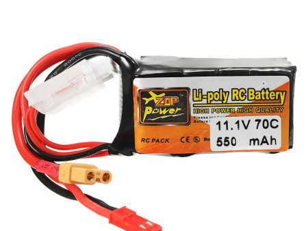 ZOP Power 11.1V 550mAh 70C 3S Lipo Battery with JST XT30 Plug For Eachine Lizard95 FPV Racer Online Sale