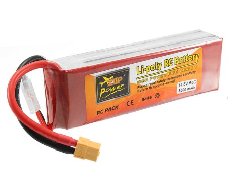 ZOP Power 14.8V 5000mAh 4S 60C Lipo Battery XT60 Plug Hot on Sale