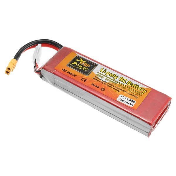 ZOP Power 11.1V 5000mAh 60C 3S Lipo Battery XT60 Plug For RC Quadcopter Car Airplane Sale