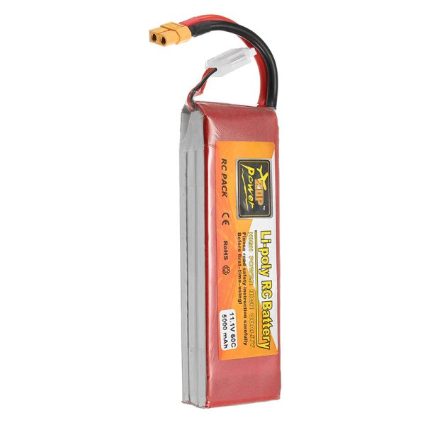 ZOP Power 11.1V 5000mAh 60C 3S Lipo Battery XT60 Plug For RC Quadcopter Car Airplane Sale